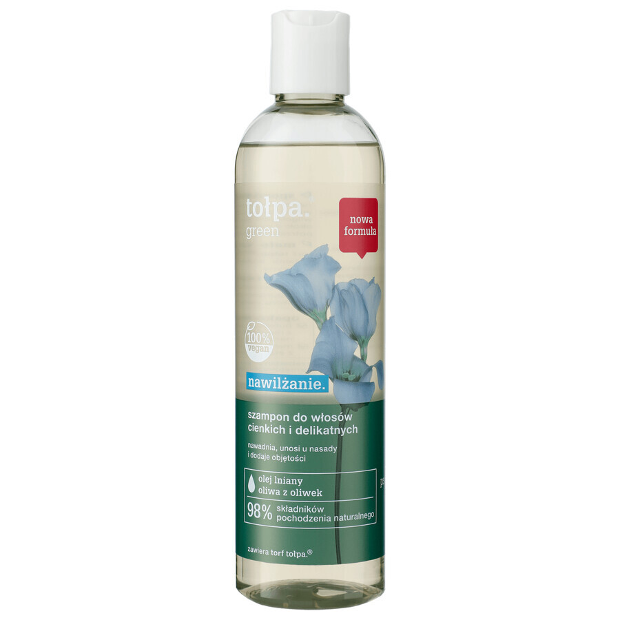 Tolpa Green Hidratante, champú para cabellos finos y delgados, 300 ml