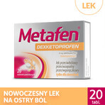 Metafen Dexketoprofeno 25 mg, 20 comprimidos recubiertos con película