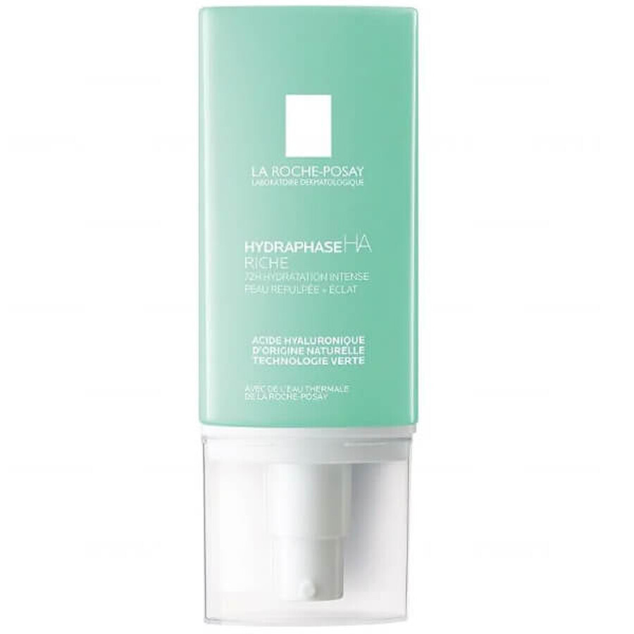 La Roche-Posay Hydraphase HA Rich, crème hydratante intensive à la texture riche, 50 ml