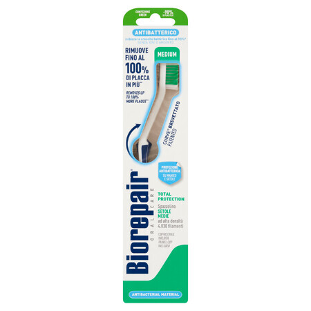 Biorepair Curve, Curved Toothbrush, Full Protection, Medium, 1 pc