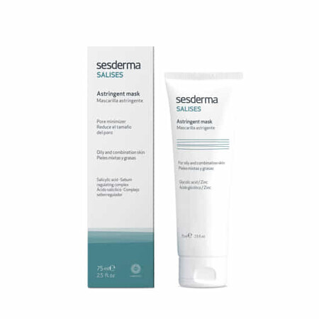 Sesderma Salises Adstringerend masker voor vette of acne huid, 75 ml