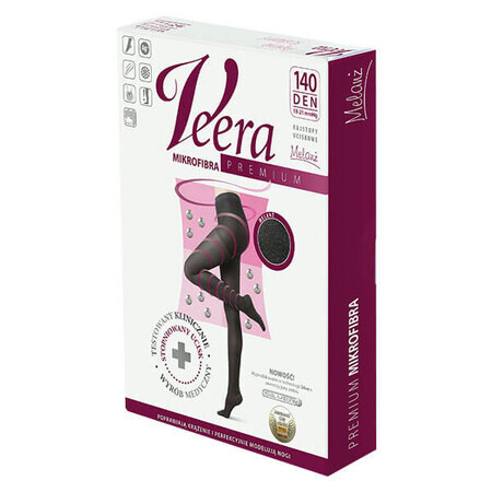 Veera Premium, Mallas de compresión de microfibra, 140 den, talla 5, melange