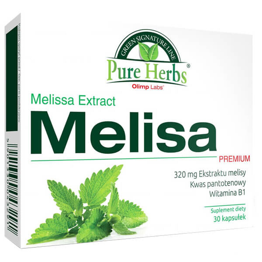 Olimp Pure Herbs Melissa Premium, 30 capsules