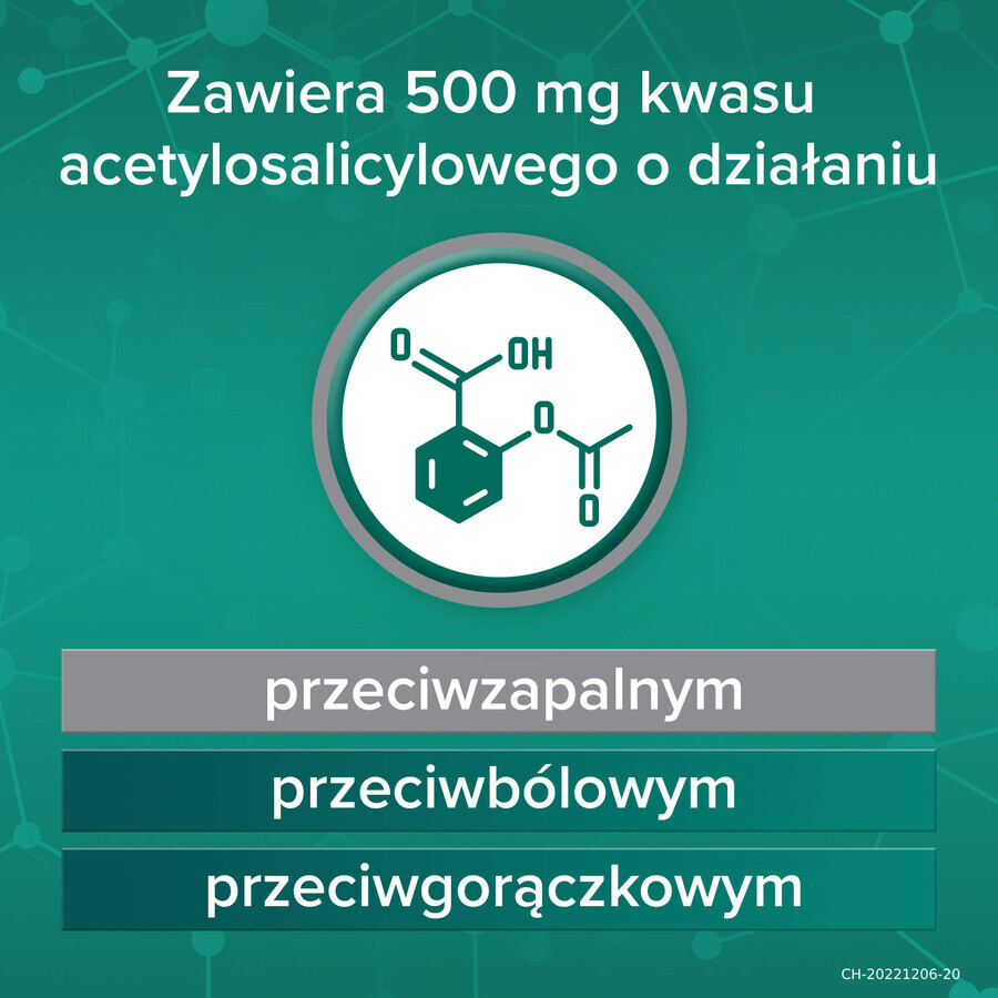 Aspirina Pro 500 mg, 20 comprimidos recubiertos