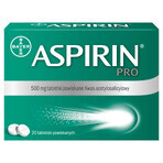 Aspirina Pro 500 mg, 20 comprimidos recubiertos