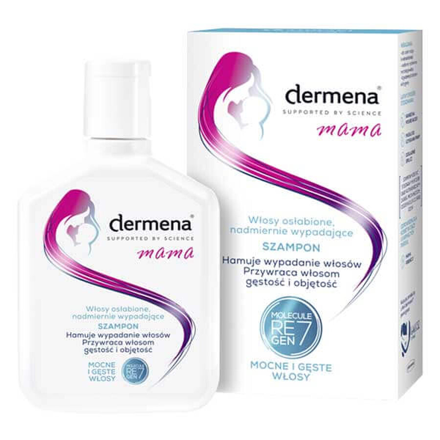 Dermena Mama, Shampooing fortifiant pour les cheveux affaiblis et excessivement tombants, 200 ml