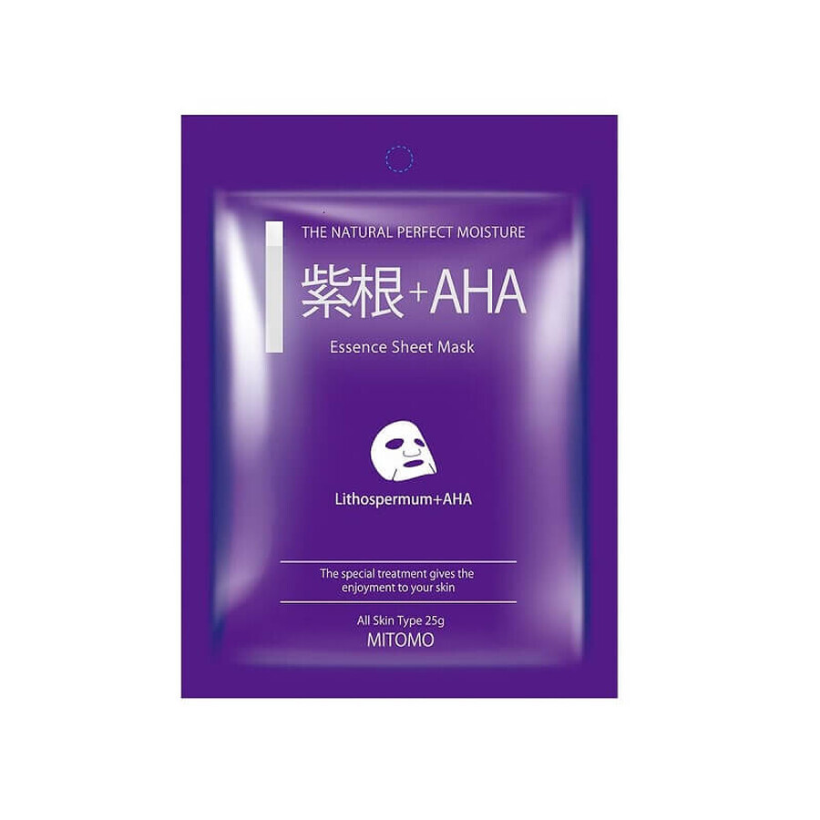 Mascarilla facial con AHA y Lithospermum, 25 g, Mitomo