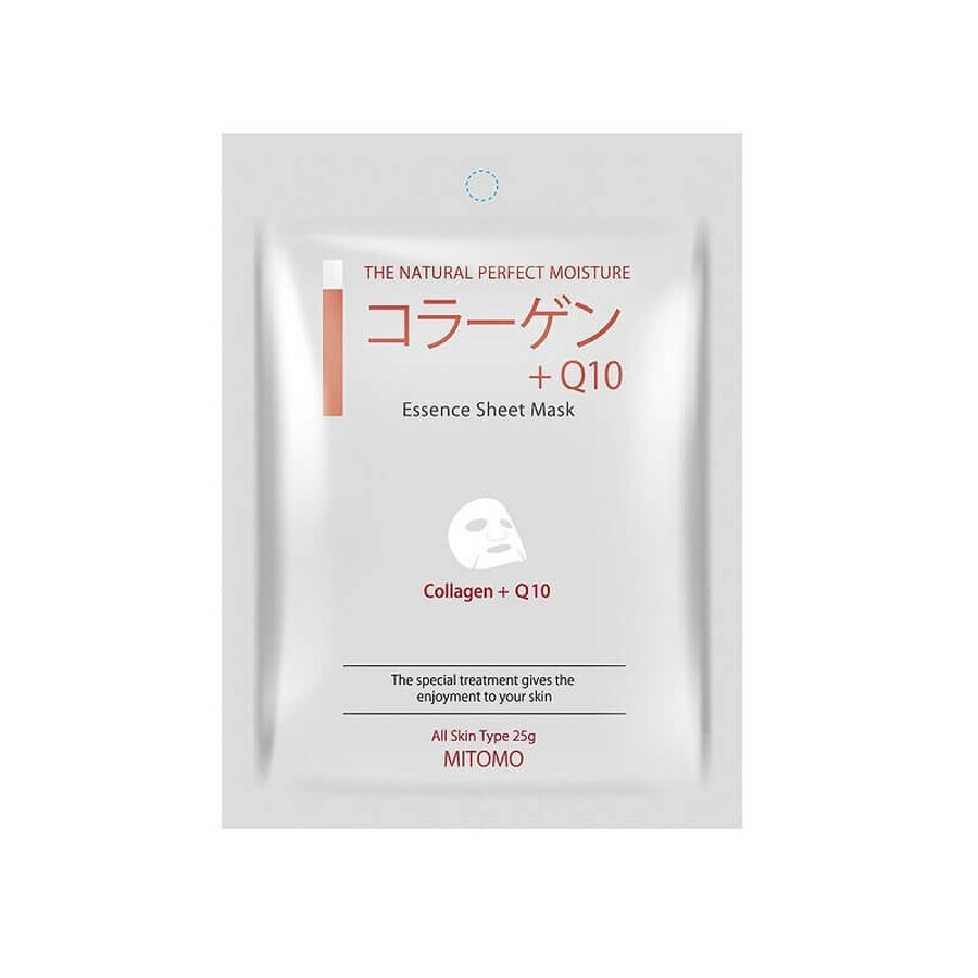 Masque pour le visage au collagène et au coenzyme Q10, 25 g, Mitomo