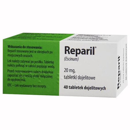 Reparil 20 mg, 40 comprimidos