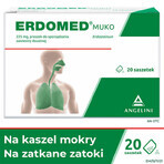 Erdomed Muko 225 mg, polvo para suspensión oral, 20 sobres