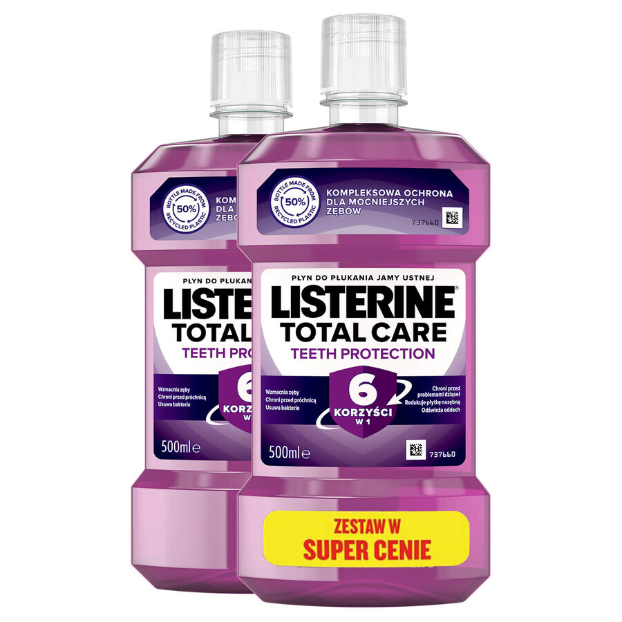 Listerine Total Care set, enjuague bucal, 2 x 500 ml