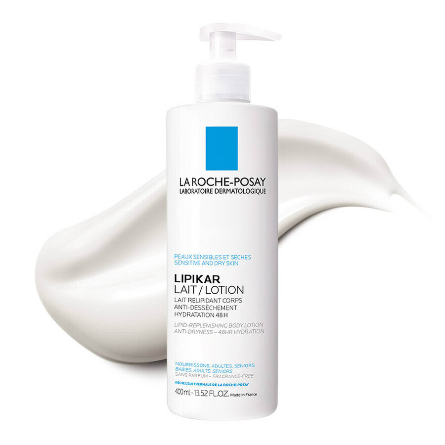 La Roche-Posay Lipikar Lait, lapte de corp pentru suplimentarea lipidelor, 400 ml