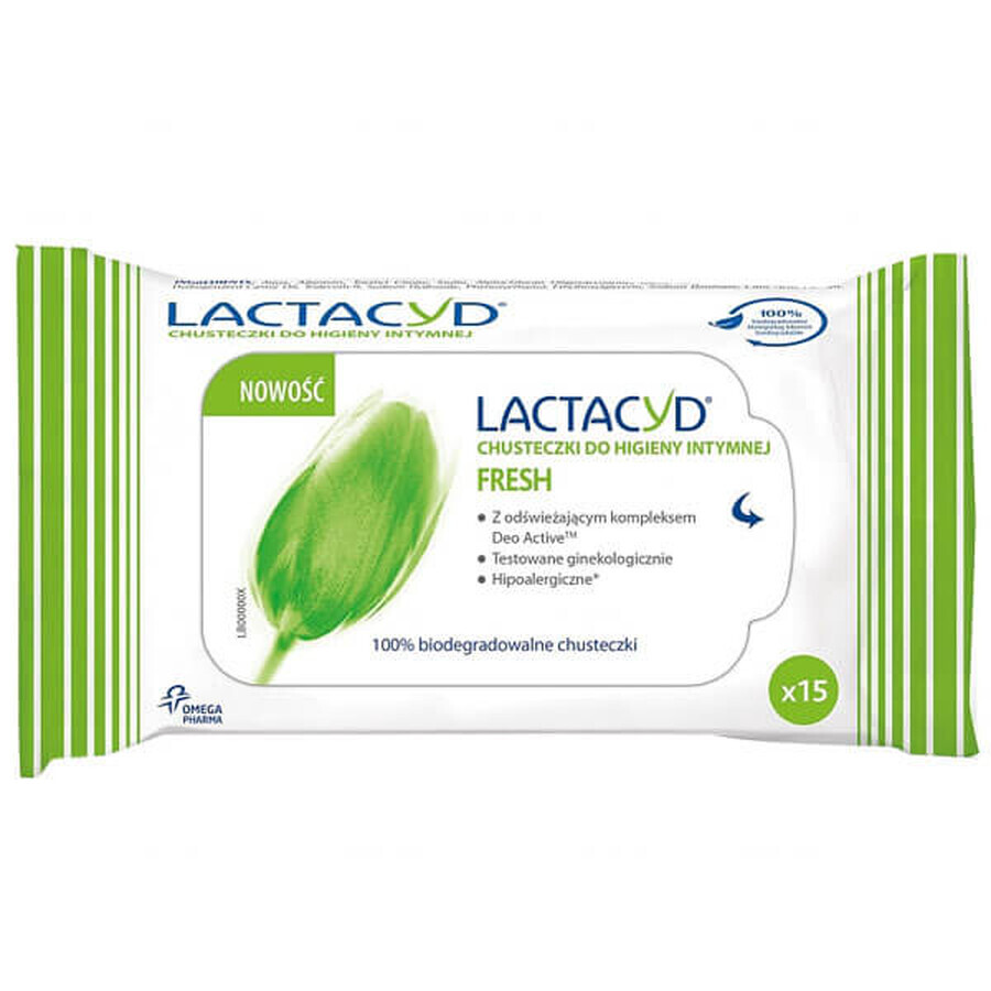 Lactacyd Fresh, Intimpflege-Tücher, 15 Stück