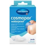 Cosmopor Waterproof, apósito absorbente, autoadhesivo, impermeable, estéril, transparente, 7,2 cm x 5 cm, 5 unidades