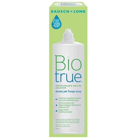 Biotrue, líquido para lentes, 480 ml