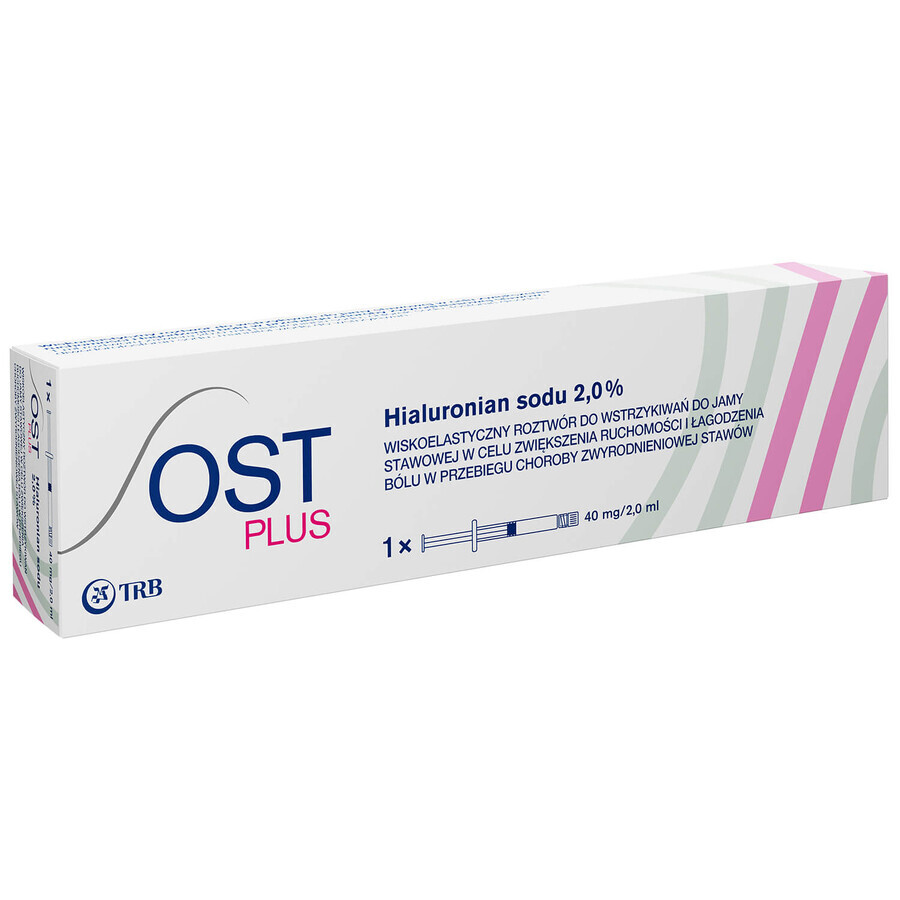 OST Plus 40 mg/ 2 ml, solución inyectable, jeringa de 2 ml x 1 ampolla