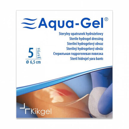 Aqua-Gel, apósito de hidrogel estéril, diámetro 6,5 cm, 1 unidad