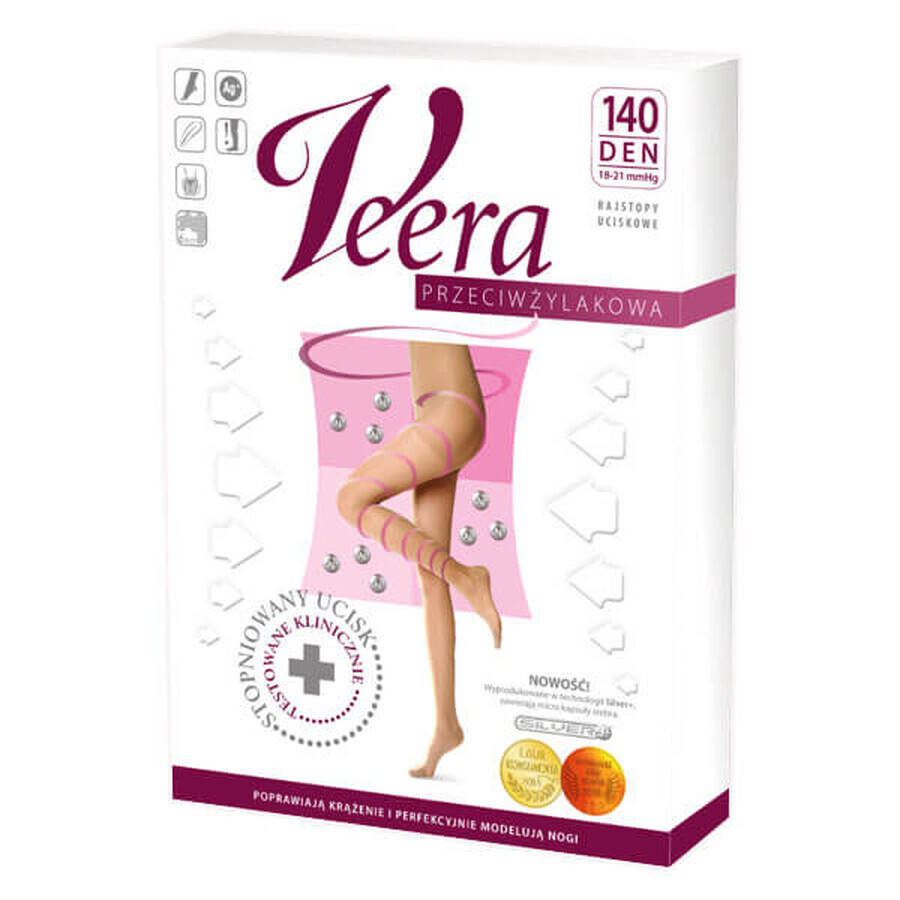 Veera Przeciwżylakowa, collants de compression, 140 den, taille 2, noir