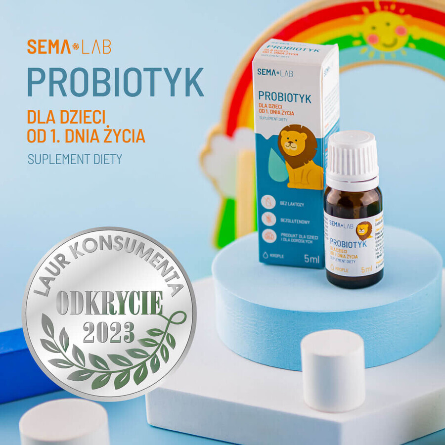 SEMA Lab Probiotic para niños desde el primer día, gotas, 5 ml