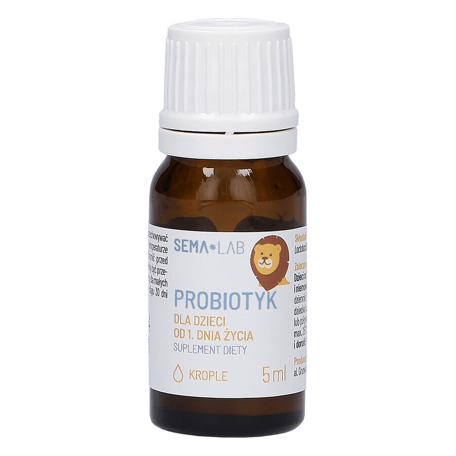 SEMA Lab Probiotic para niños desde el primer día, gotas, 5 ml