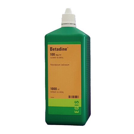 Betadine 100 mg/ml, solución cutánea, 1000 ml