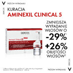 Vichy Dercos Aminexil Clinical 5, tratamiento anticaída para mujer, 6 ml x 21 ampollas