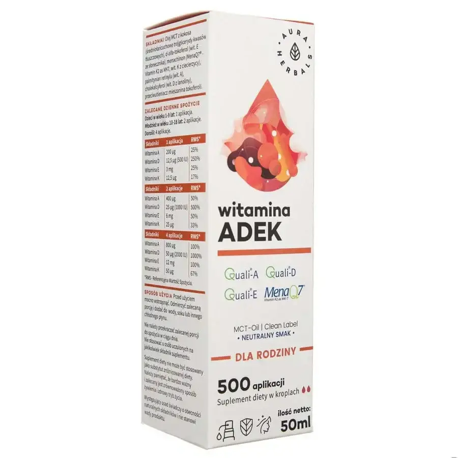 Aura Herbals Vitamina ADEK para la Familia, gotas, 50 ml