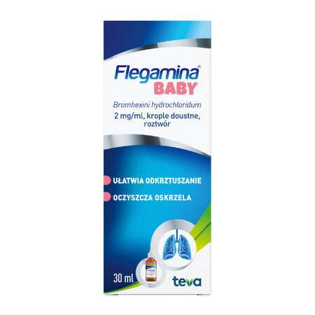 Flegamina Baby 2 mg/ml, gotas orales, solución, 30 ml