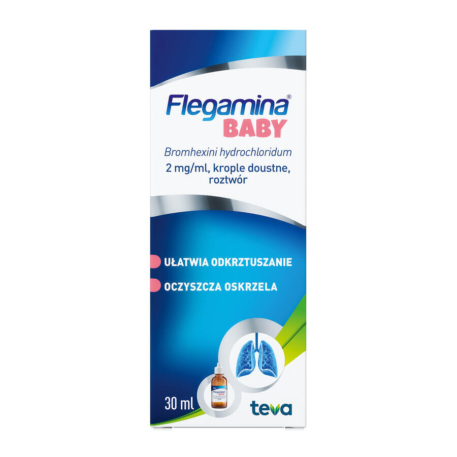 Flegamina Baby 2 mg/ml, gotas orales, solución, 30 ml