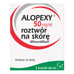 Alopexy 5 % (50 mg/ml) solución para aplicación cutánea, 3 x 60 ml