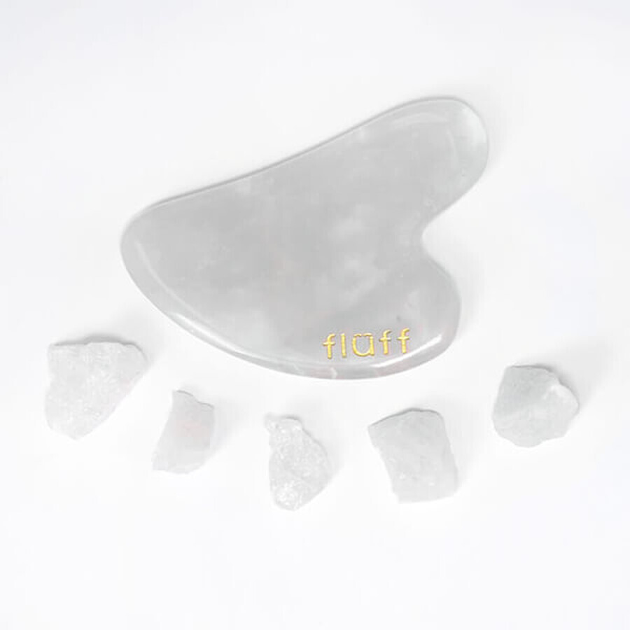 Pelusa, piedra Gua Sha para masaje facial, cuarzo natural