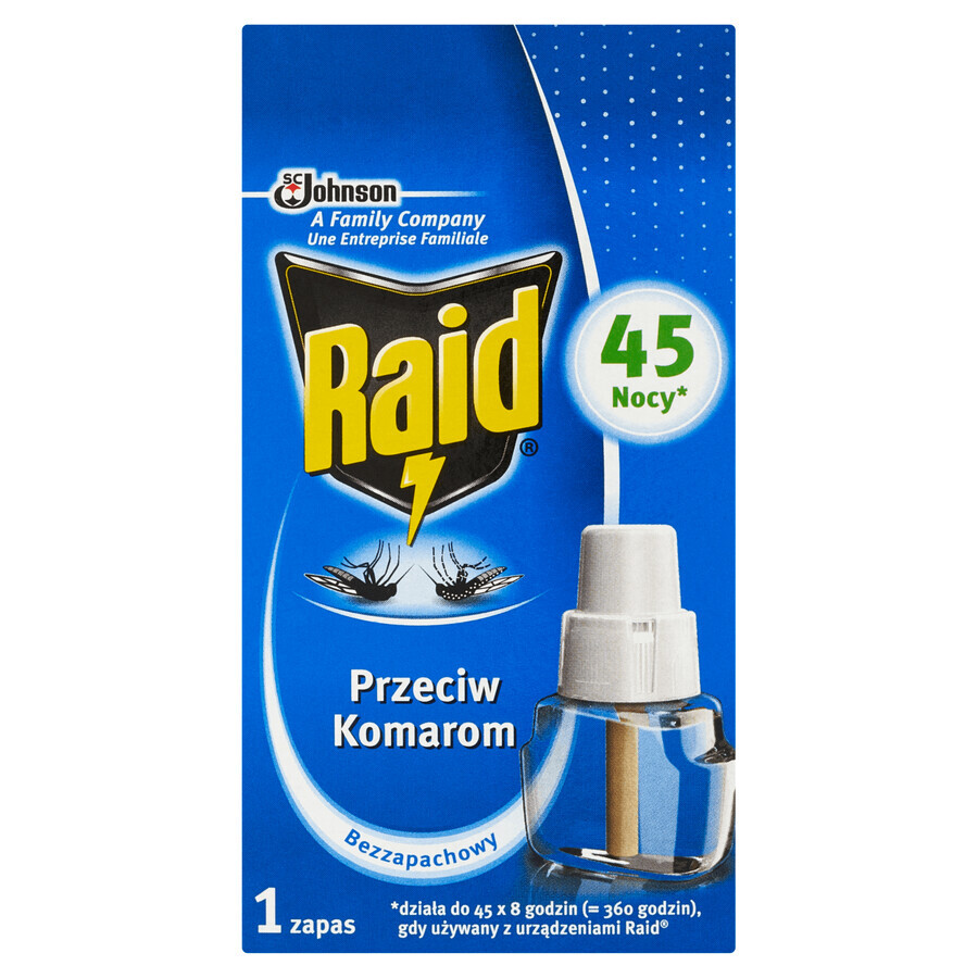 Raid, insecticida repelente de mosquitos, repuesto, 27 ml