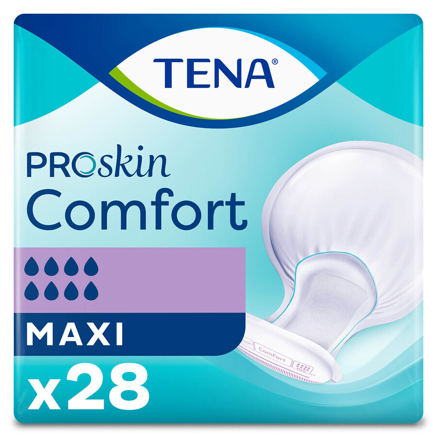 Tena Comfort ProSkin, pañales anatómicos, Maxi, 28 unidades