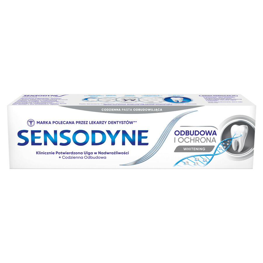 Sensodyne Restoration and Protection Whitening, dentifricio sbiancante per denti ipersensibili, 75 ml