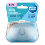 Canpol Babies EasyStart Silicone Breast Shields, Size M/L, 2 Pieces