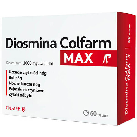 Diosmin Colfarm Max 1000 mg, 60 comprimate