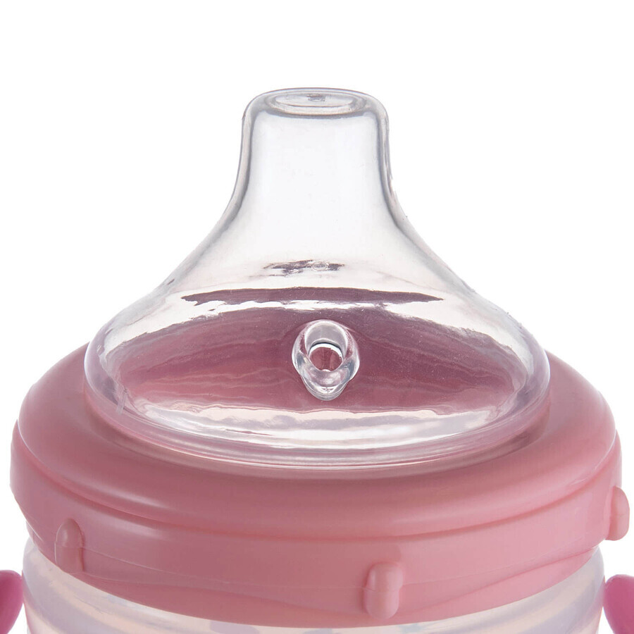 Canpol, Vaso gotero Sweet Fun con asas, a partir de 9 meses, rosa, 180 ml