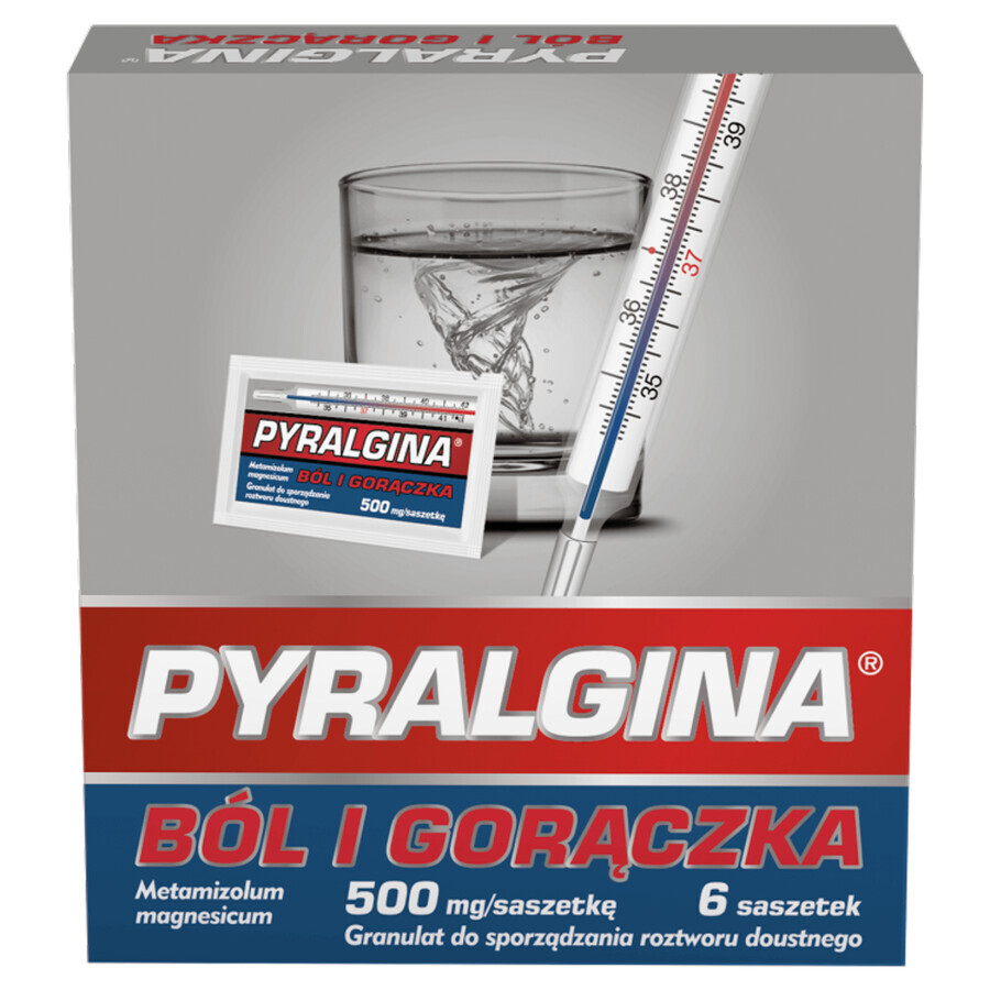 Pyralgina Fever 500 mg, 6 sachets