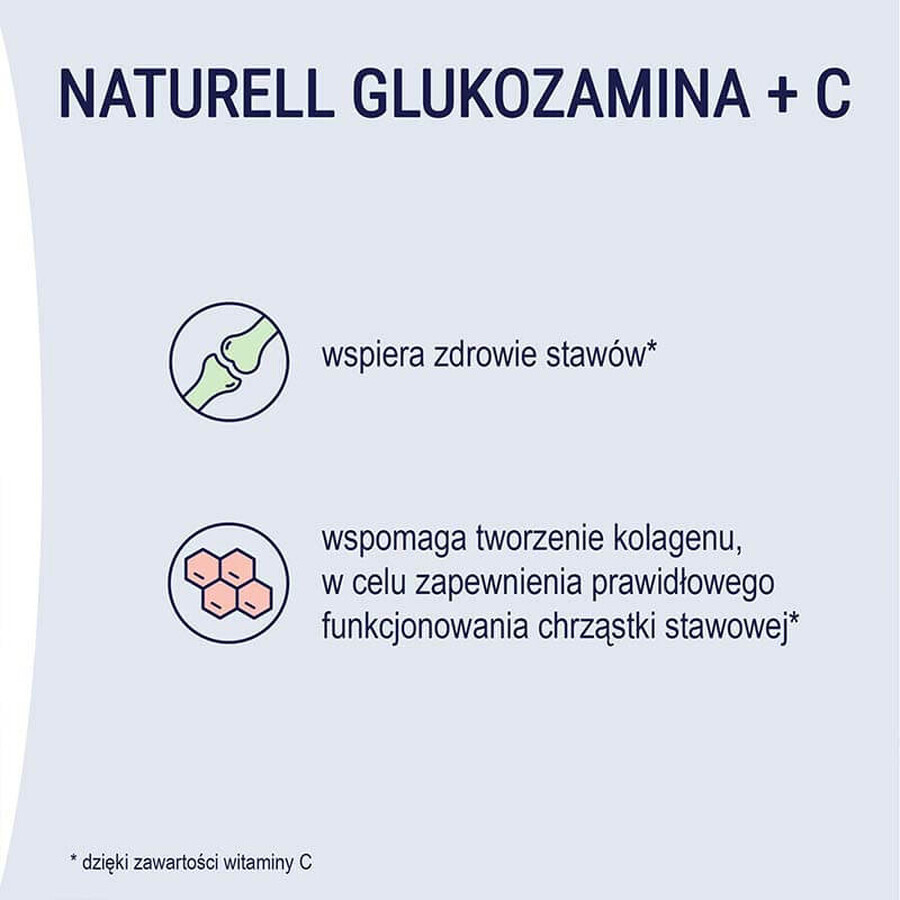 Naturell Glucozamină + C, 100 comprimate