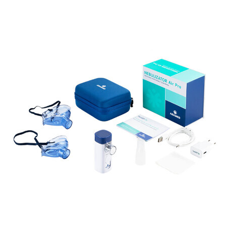 Adamed Air Pro, nebulizador de membrana para niños y adultos, portátil