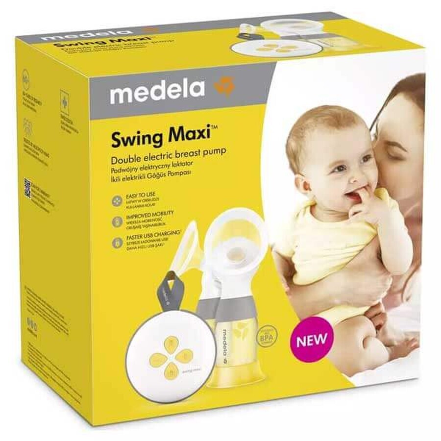 Medela Swing Maxi, sacaleches eléctrico para dos pechos, bifásico, 1 ud.