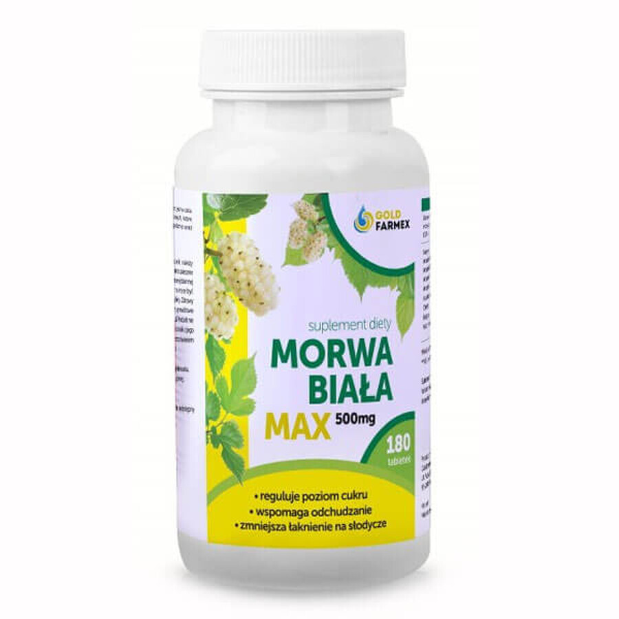 Morera blanca Max, 500 mg, 180 comprimidos