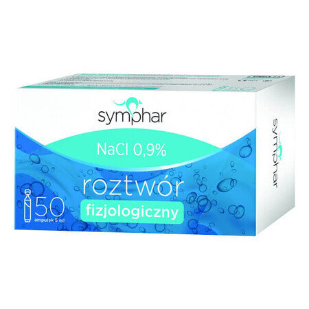 Symphar, NaCl 0,9% solución fisiológica, ampollas, 50 x 5 ml