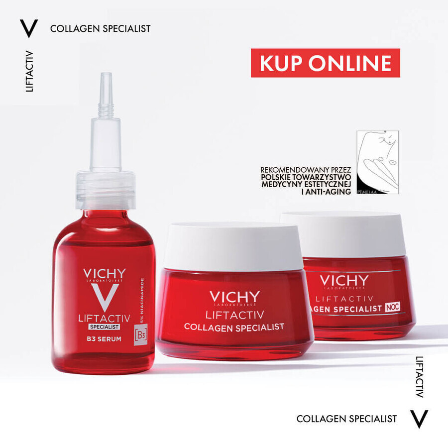 Vichy Liftactiv Collagen Specialist, crème anti-rides, tous types de peau, 50 ml