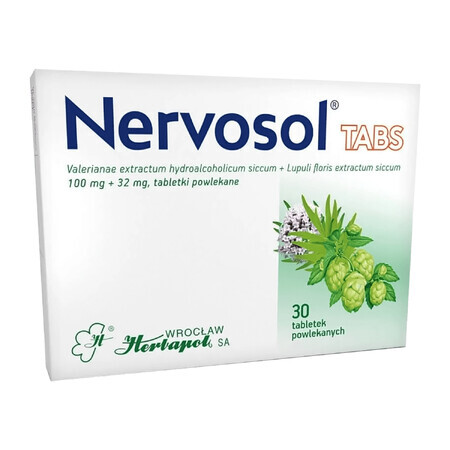 Nervosol Tabs 100 mg + 32 mg, 30 tablets