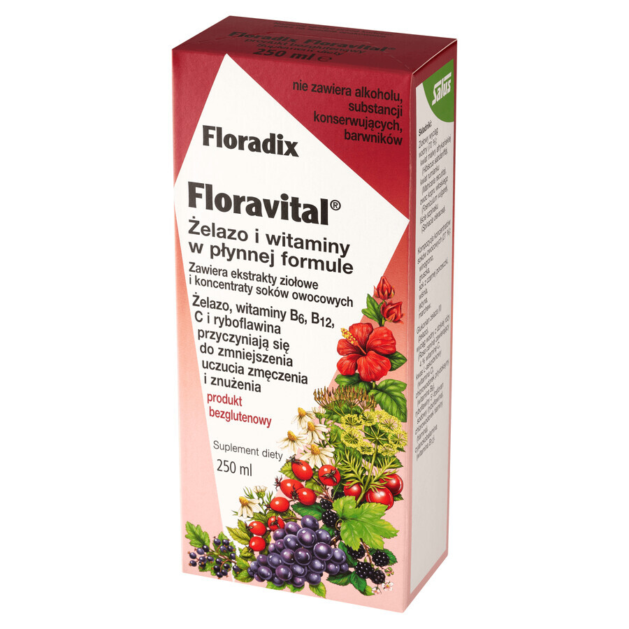 Floradix, Floravital, Producto sin gluten, 250 ml