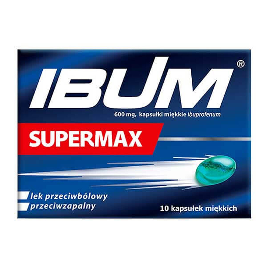 Ibum Supermax 600 mg, 10 capsules molles