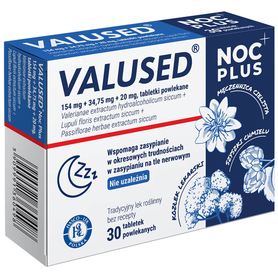 Valused Noc Plus 154 mg + 34,75 mg + 20 mg, 30 Filmtabletten