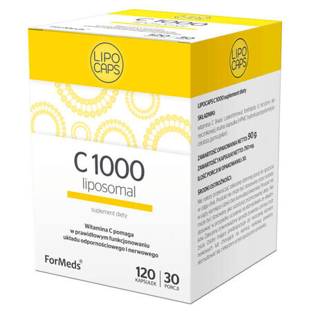 ForMeds Lipocaps C 1000 Liposomal, vitamine C 1000 mg, 120 gélules