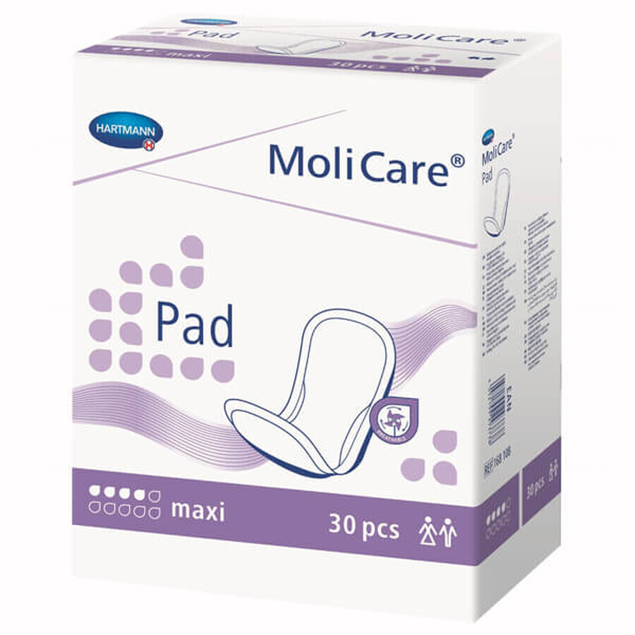 MoliCare Pad, almohadillas absorbentes, maxi, 4 gotas, 30 piezas